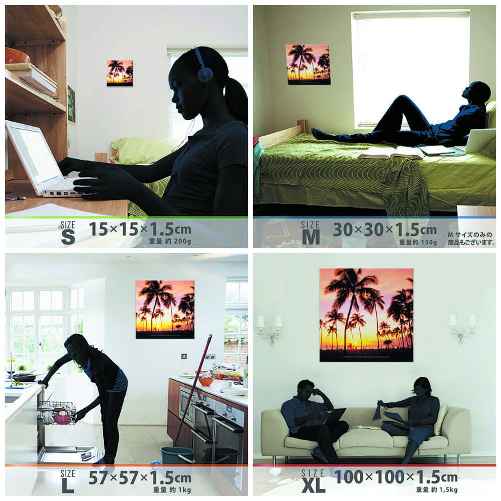 花火 空 アートパネル 15cm × 15cm Sサイズ 日本製 ポ